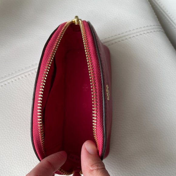 COPY - Tory Burch leather makeup bag, Dark Peony, NWT - Picture 7 of 10